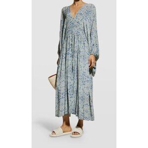 Carolina K Maxi Dress With V-Neckline Long Sleeves & Lightweight Flowing Design